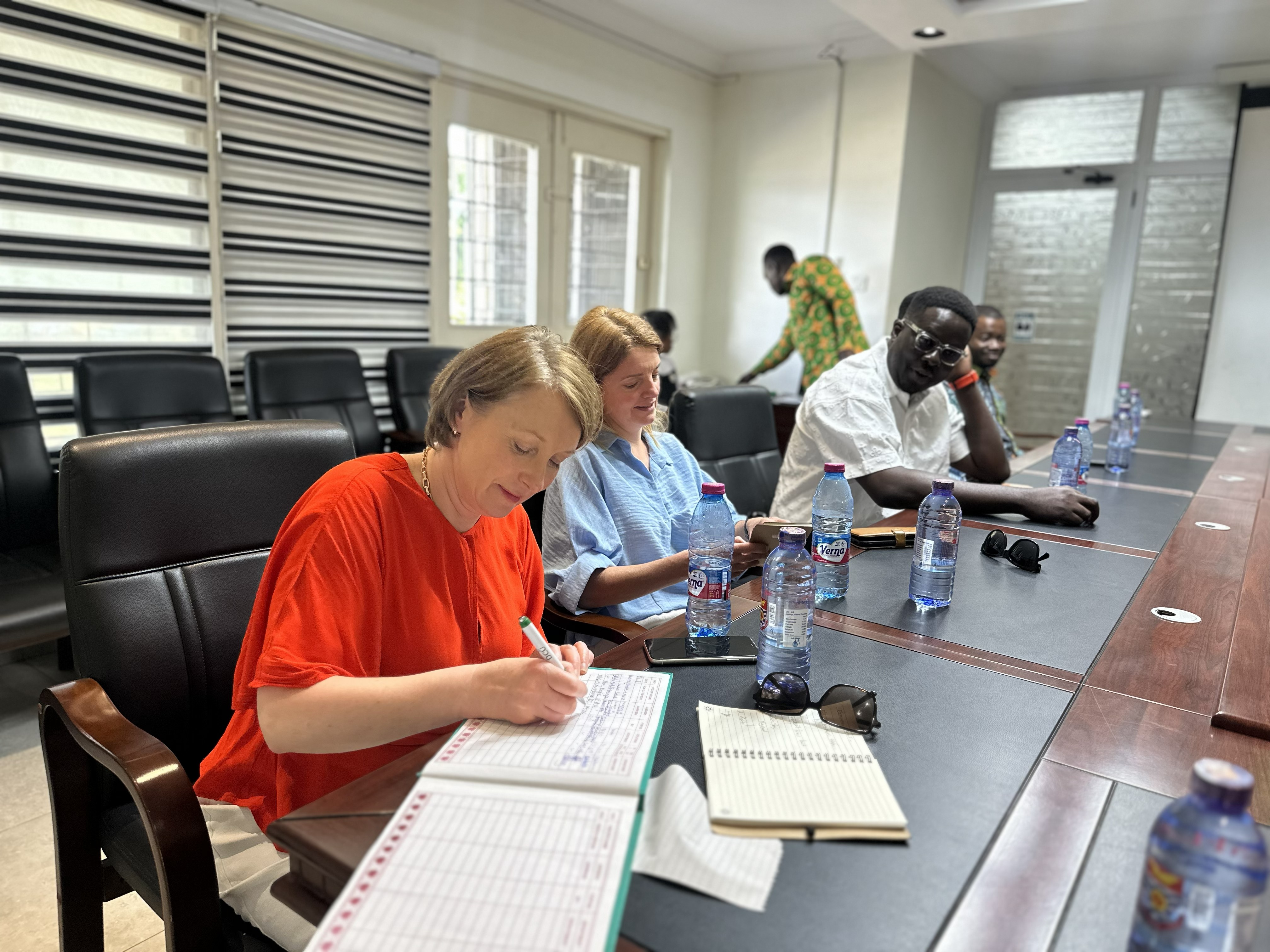 Guests signing visitors book